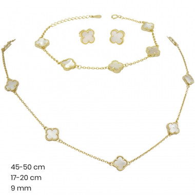 Stříbrný náhrdelník+náramek+náušnice 40115104