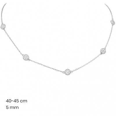 Stříbrný řetízek+přívěsek 40123001