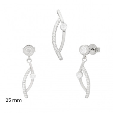 Stříbrný přívěsek+náušnice 40235501