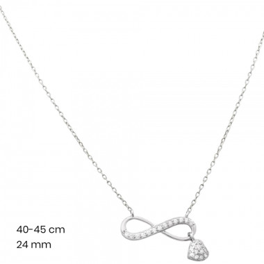 Stříbrný řetízek+přívěsek 40102701