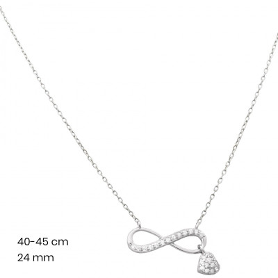 Stříbrný řetízek+přívěsek 40102701