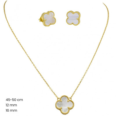 Stříbrný řetízek+přívěsek+náušnice 40140301