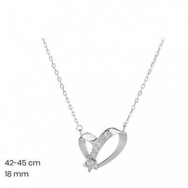 Stříbrný řetízek+přívěsek 40004801