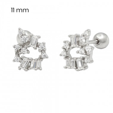 Stříbrné náušnice 40092401