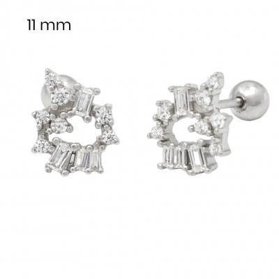 Stříbrné náušnice 40092401