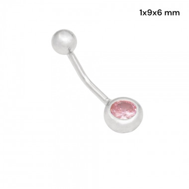Stříbrný piercing do pupíku 40251702