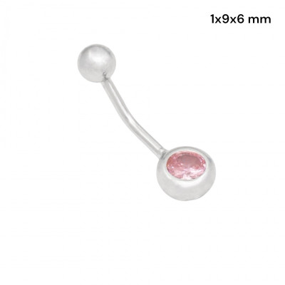 Stříbrný piercing do pupíku 40251702