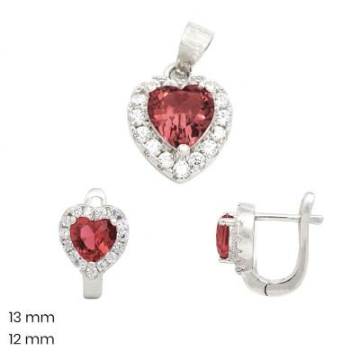 Stříbrný přívěsek+náušnice 40194702