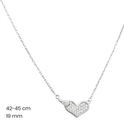 Stříbrný řetízek+přívěsek 40043101