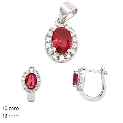 Stříbrný přívěsek+náušnice 40194602