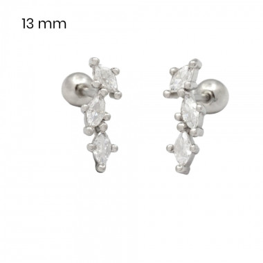 Stříbrné náušnice 40087901