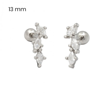 Stříbrné náušnice 40087901