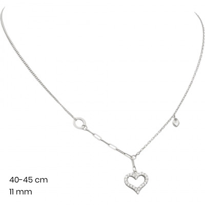 Stříbrný řetízek+přívěsek 40203001