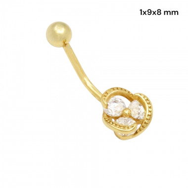 Stříbrný piercing do pupíku 40251802