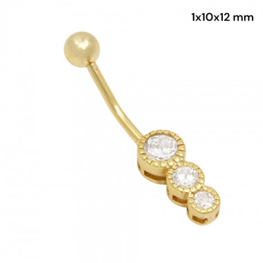 Stříbrný piercing do pupíku 40252002
