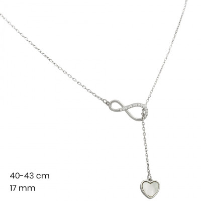 Stříbrný řetízek+přívěsek 40044801