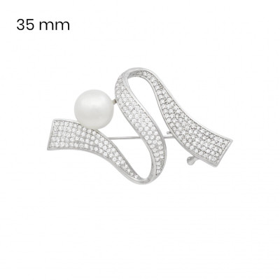 Stříbrná brož 40190601