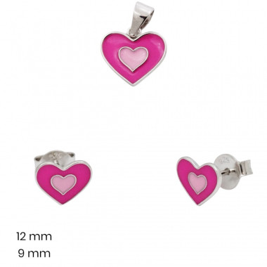 Stříbrný přívěsek+náušnice 40214401