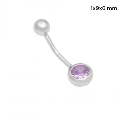 Stříbrný piercing do pupíku 40251703
