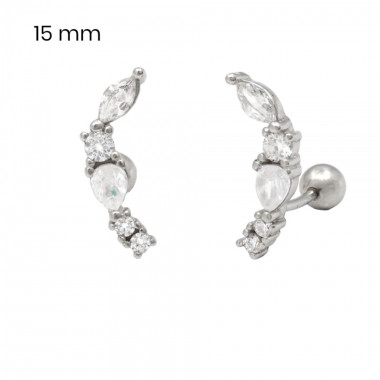 Stříbrné náušnice 40090701