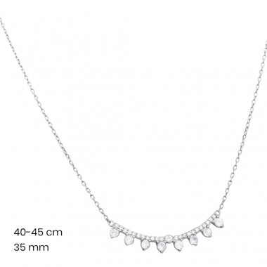 Stříbrný řetízek+přívěsek 40121901