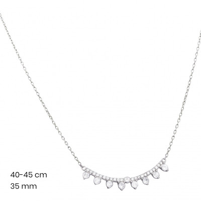 Stříbrný řetízek+přívěsek 40121901