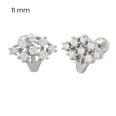 Stříbrné náušnice 40091101