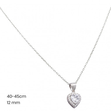 Stříbrný řetízek+přívěsek 40124501