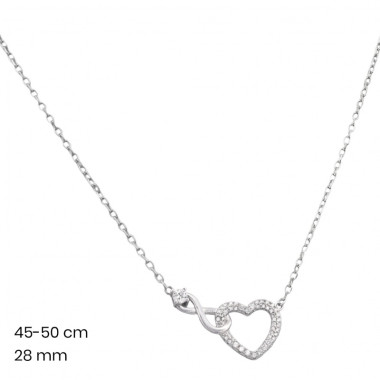 Stříbrný řetízek+přívěsek 40058001