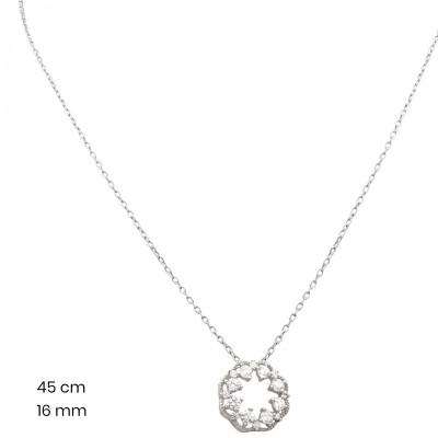 Stříbrný řetízek+přívěsek 40102401