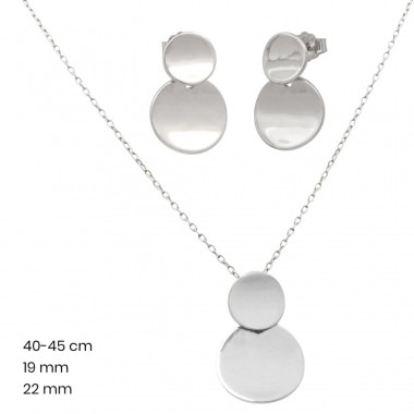 Stříbrný řetízek+přívěsek+náušnice 40236001