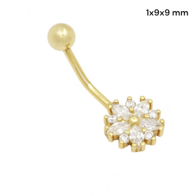 Stříbrný piercing do pupíku 40252202