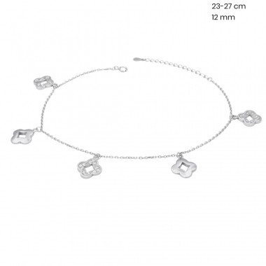 Stříbrný řetízek na nohu 40157101