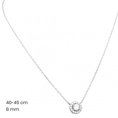 Stříbrný řetízek+přívěsek 40122601