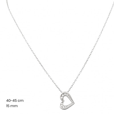 Stříbrný řetízek+přívěsek 40250001