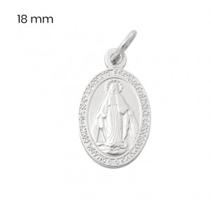 Unisex stříbrný přívěsek bez kamínku, rhodiovaný – 40131801