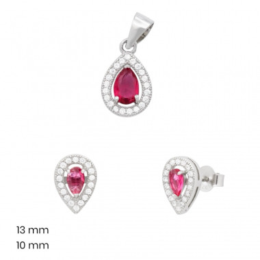 Stříbrný přívěsek+náušnice 40178401