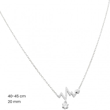 Stříbrný řetízek+přívěsek 40178001