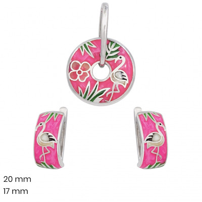 Stříbrný přívěsek+náušnice 40154601