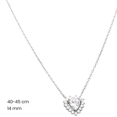 Stříbrný řetízek+přívěsek 40103001