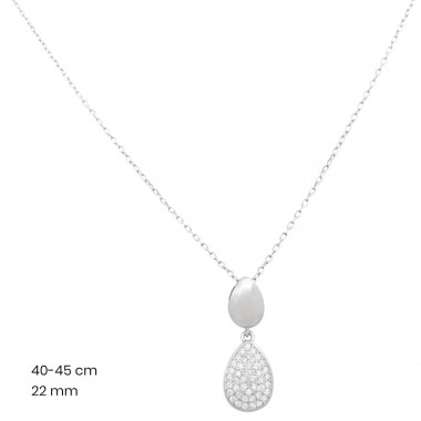 Stříbrný řetízek+přívěsek 40224001