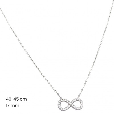 Stříbrný řetízek+přívěsek 40124301