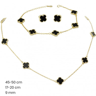 Stříbrný náhrdelník+náramek+náušnice 40115105