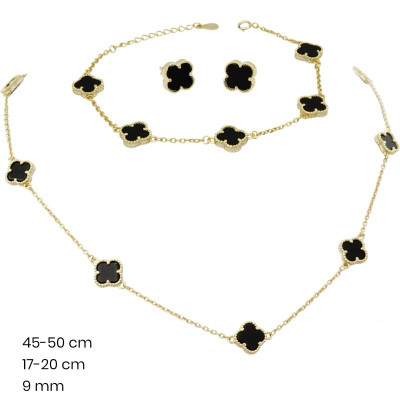 Stříbrný náhrdelník+náramek+náušnice 40115105