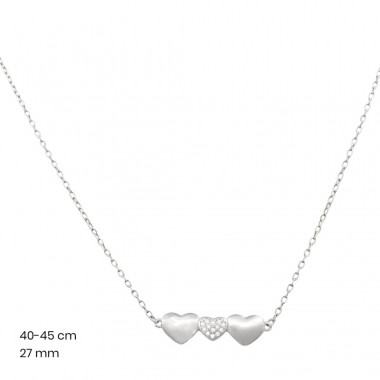Stříbrný řetízek+přívěsek 40240101