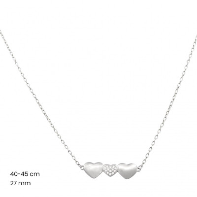 Stříbrný řetízek+přívěsek 40240101