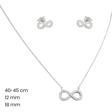 Stříbrný přívěsek+náušnice 40039701