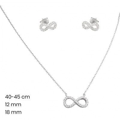 Stříbrný přívěsek+náušnice 40039701