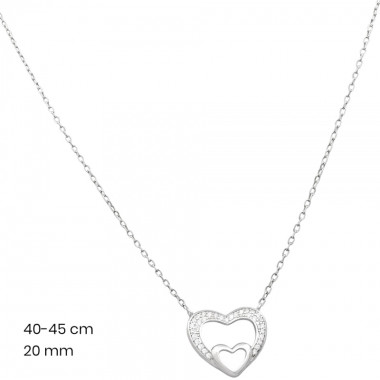 Stříbrný řetízek+přívěsek 40103201