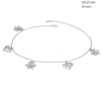 Stříbrný řetízek na nohu 40157001